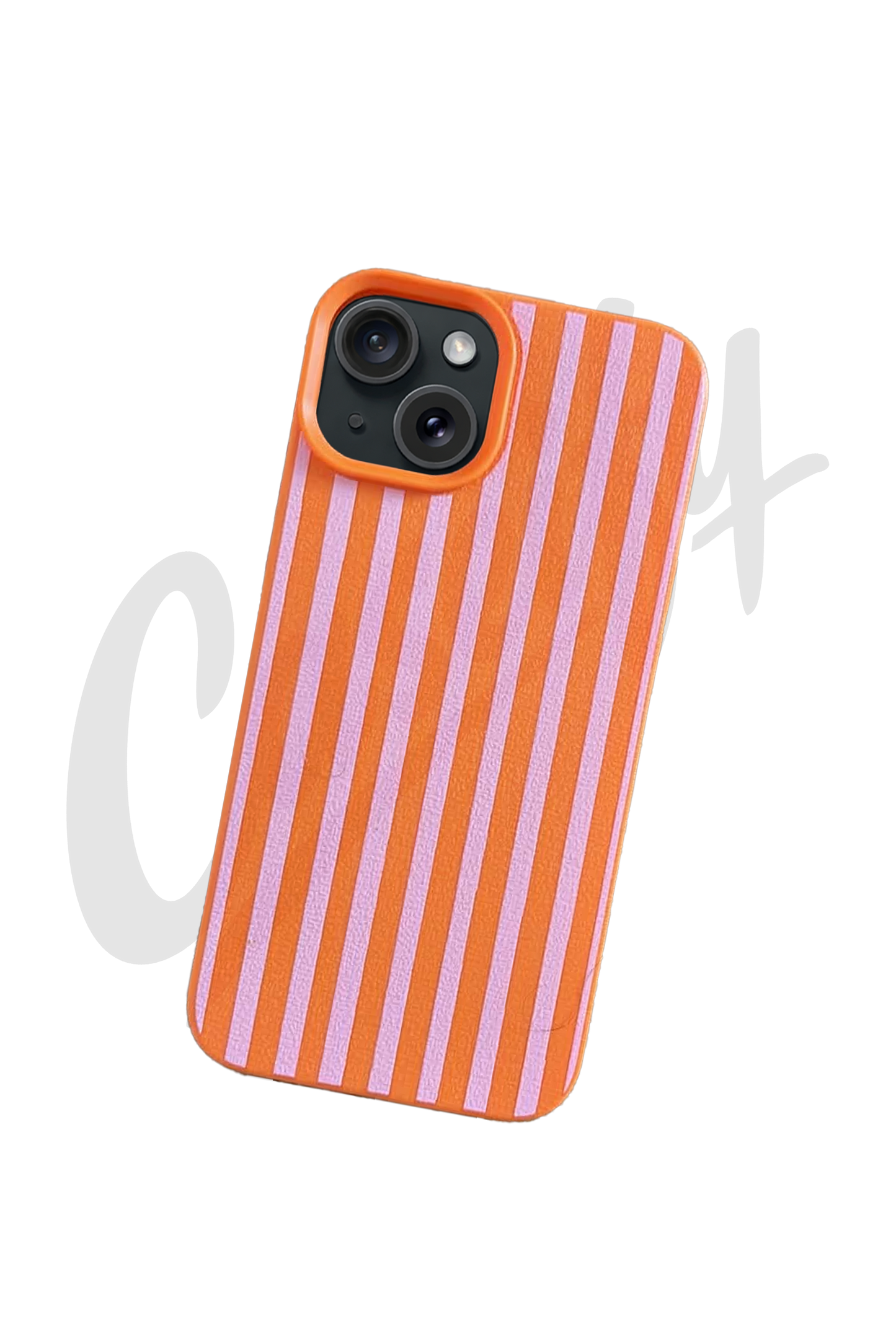 Peach And Pink Striped Case