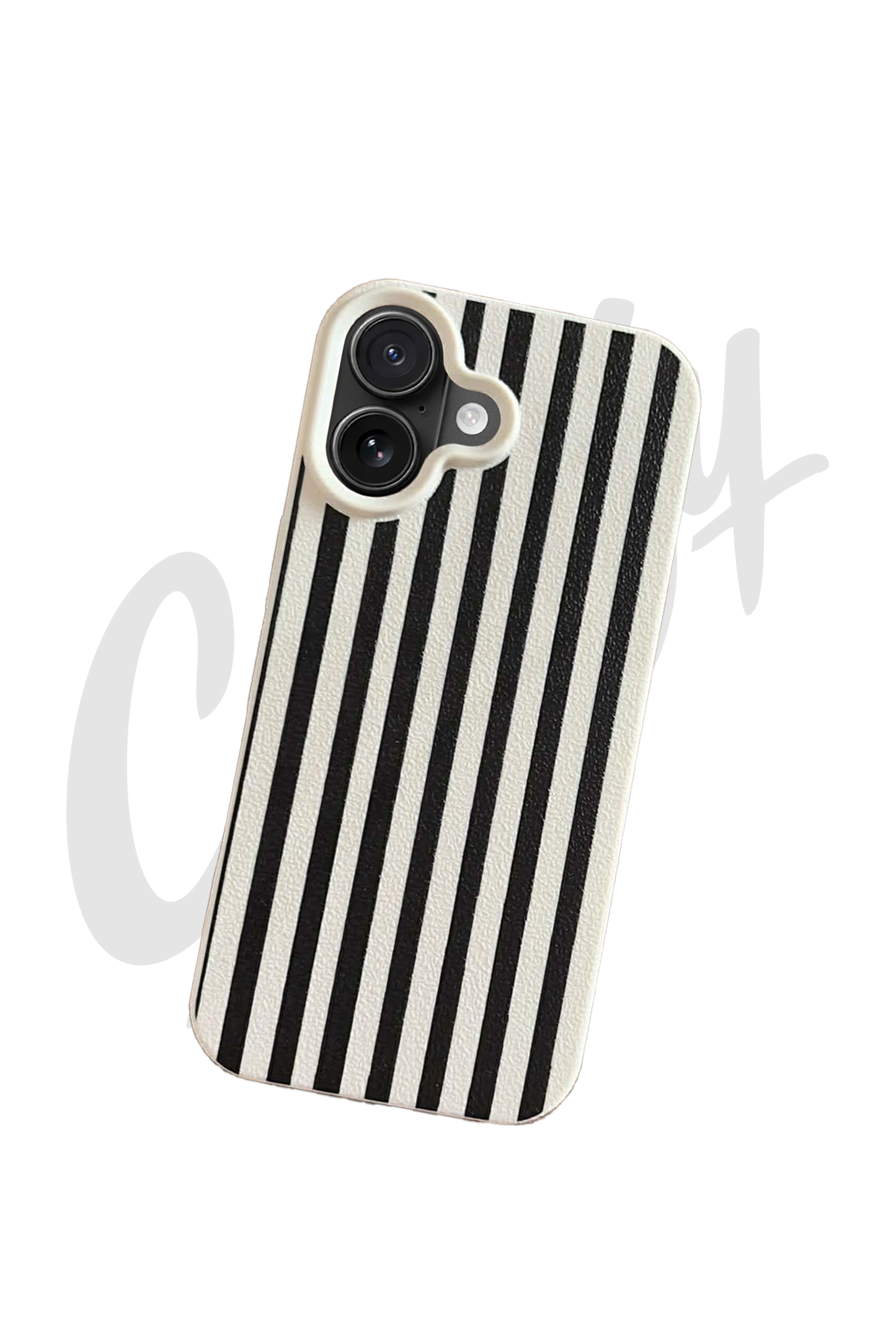 Black And Beige Striped Case