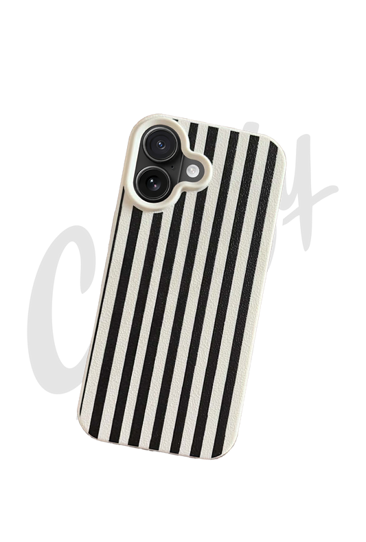Black And Beige Striped Case