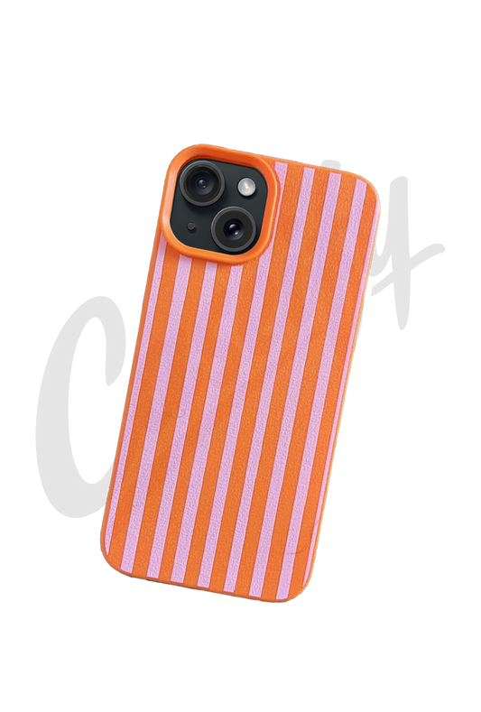 Peach And Pink Striped Case